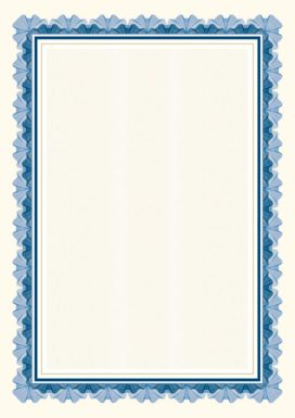 Certificate Falbala Blue