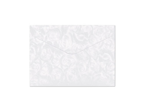 Decorative envelope Roses white C6