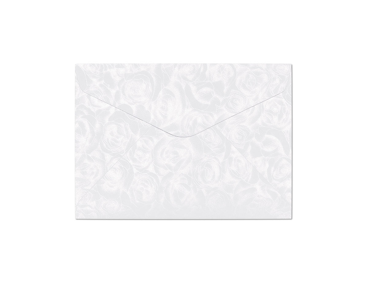 Decorative envelope Roses white C6