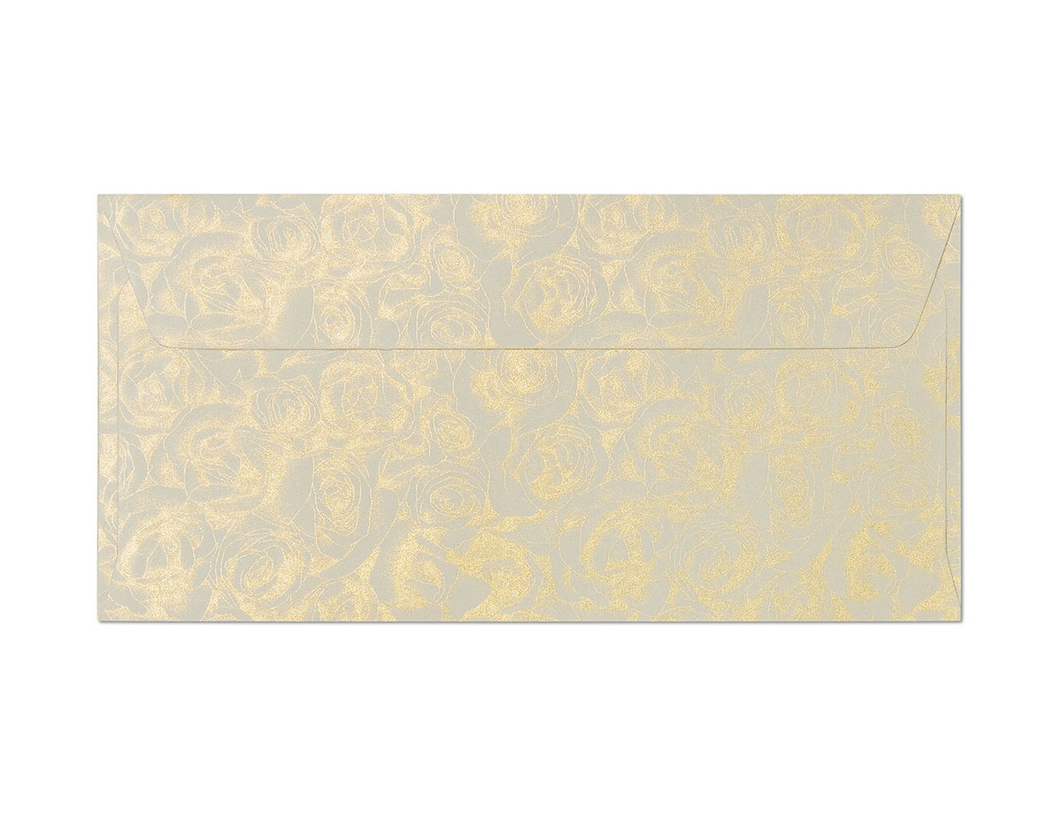 Decorative envelope Roses cream DL
