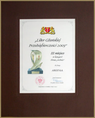 Lider Gdańskiej Przedsiębiorczości 2003
