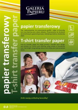 T-shirt transfer paper for dark-coloured materials