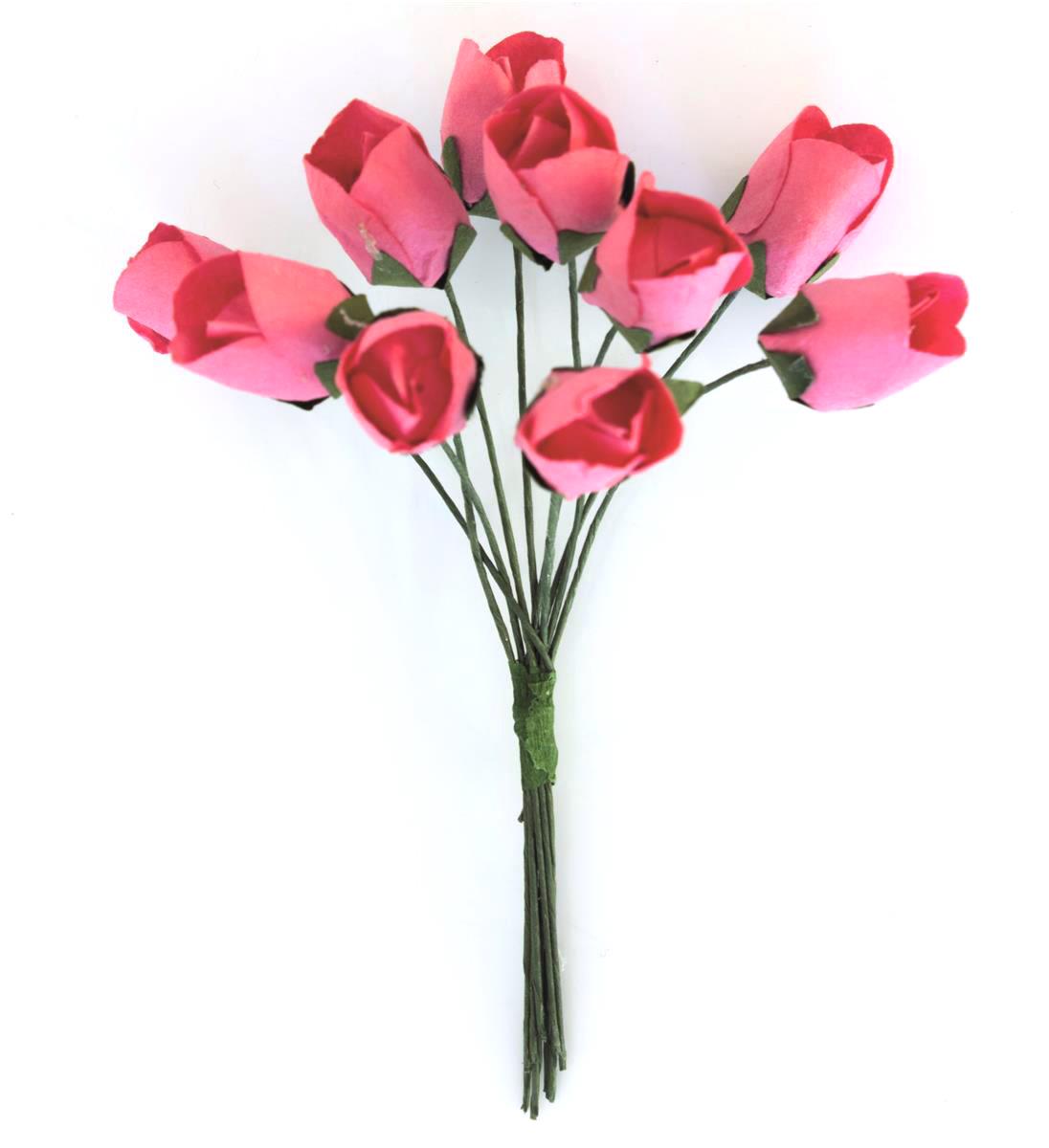 Paper flowers BUNCH-TULIPS pink