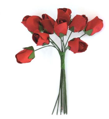 Paper flowers BUNCH-TULIPS red