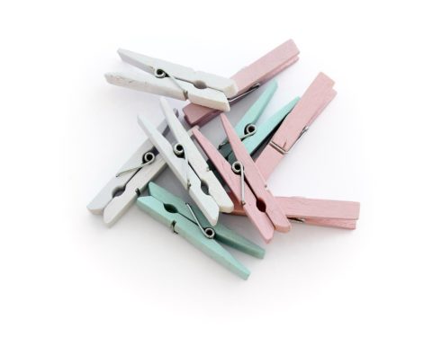 Wooden buckles 47mm, mix of pastel colours