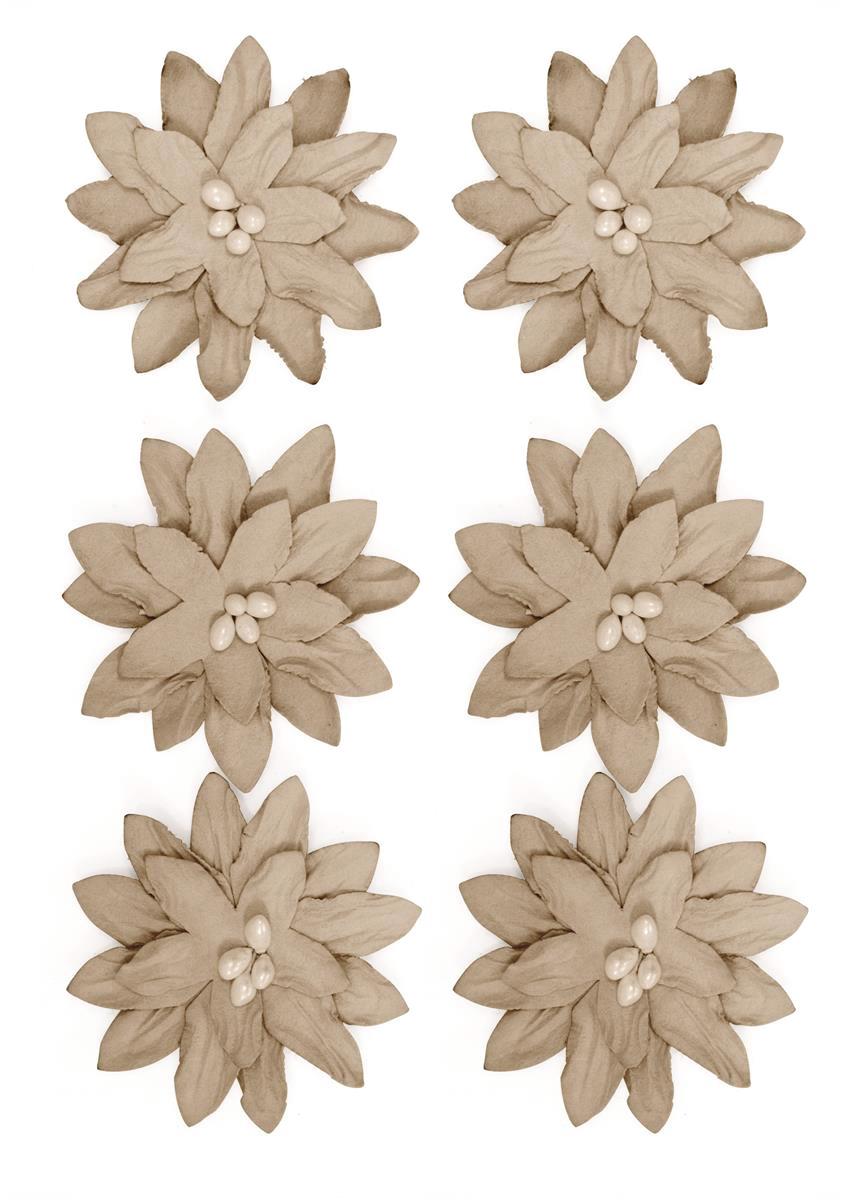 Paper flowers Dahlia beige