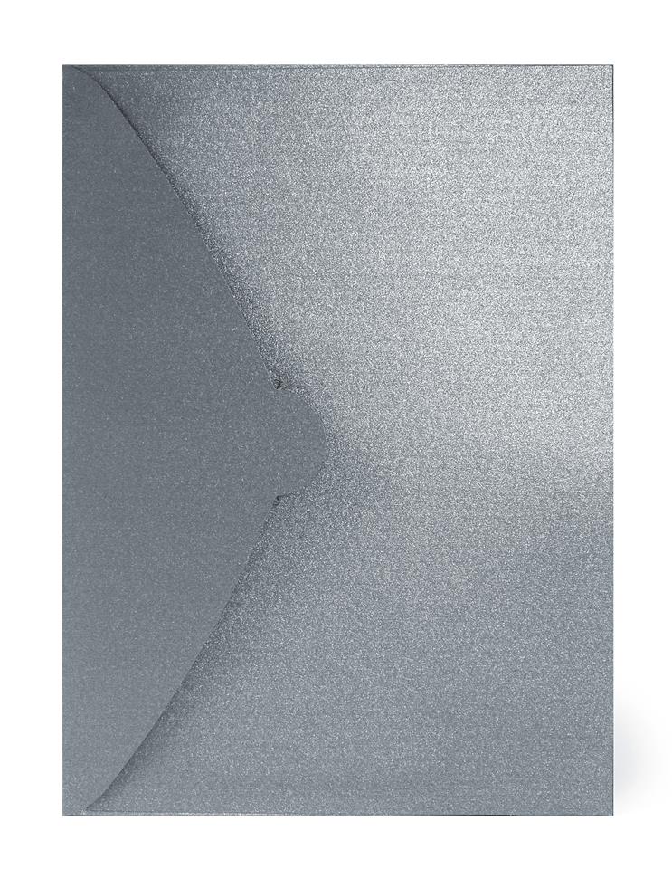 Metallized clutch folder silver