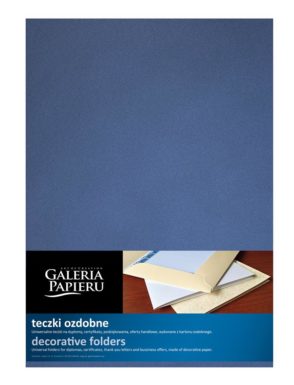 Metallized folder navy blue