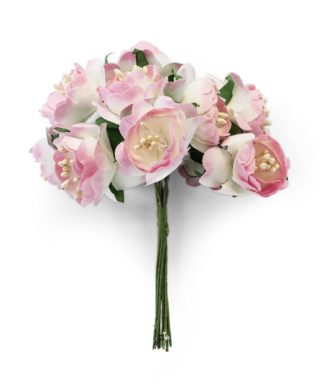 Paper flowers BUNCH-PEONY pink