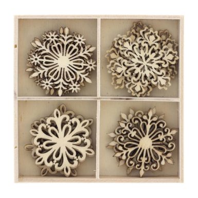 Wooden elements Snowflakes