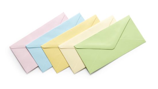 Decorative envelope mix colour pastel 80x160 mm
