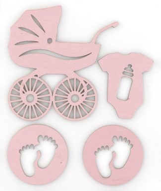 CUTTED DECORATIONS - BABY PINK