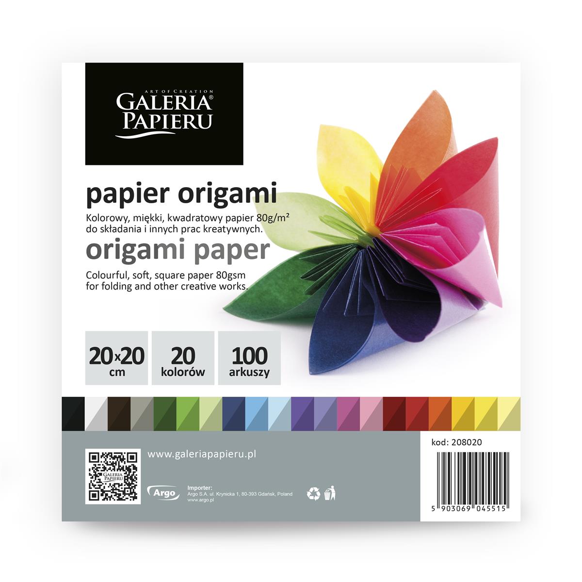 Papier origami 20x20cm