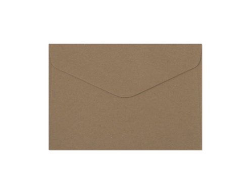 Decorative envelope Kraft dark beige C6