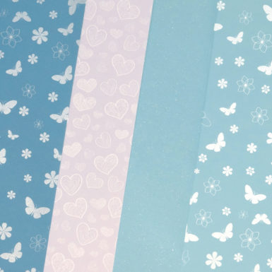 Decorative Card paper Mix Pastel Blue