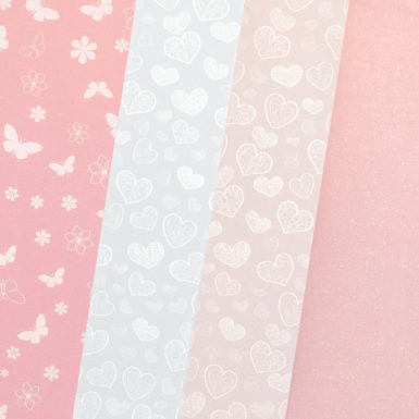 Decorative Card paper Mix Pastel Pink