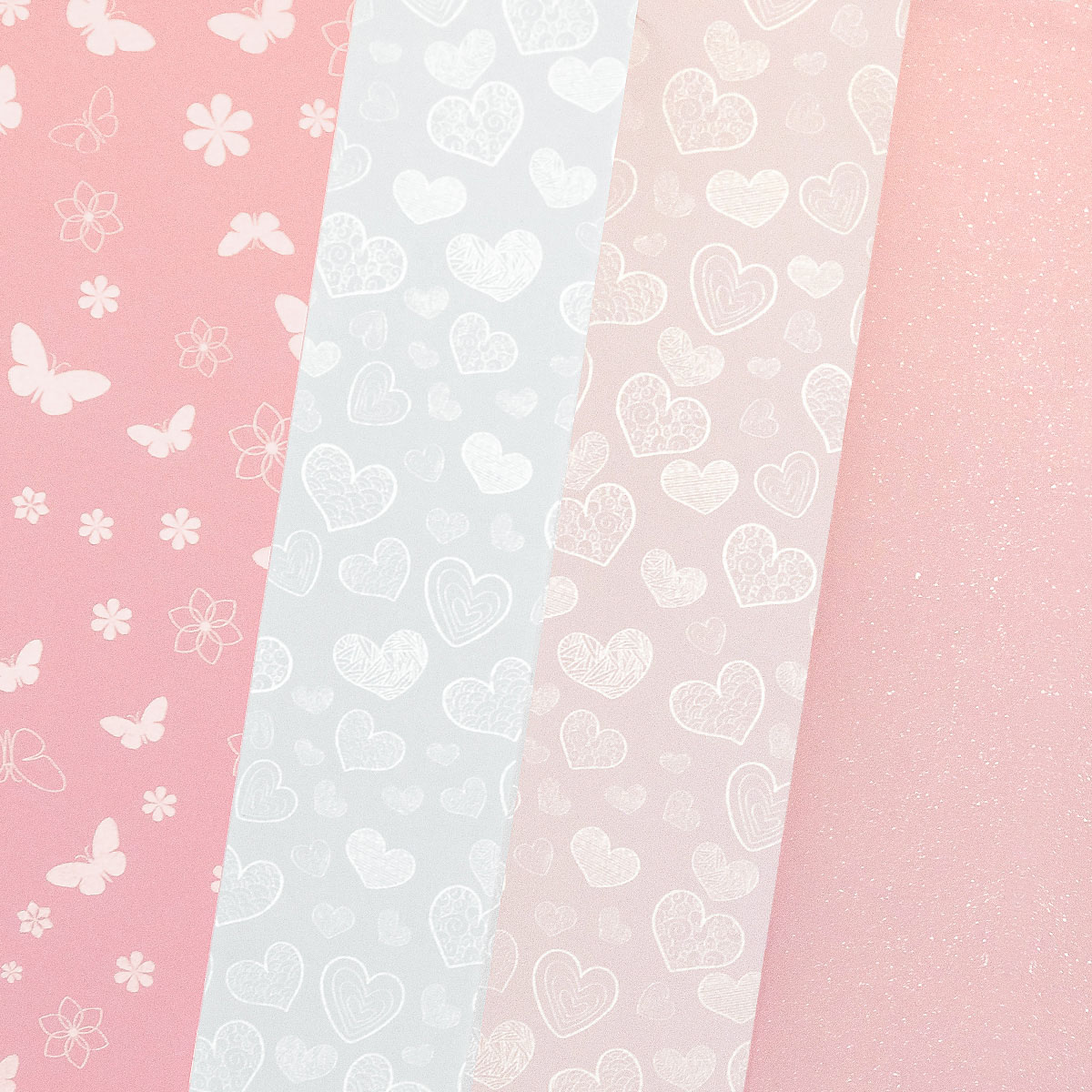 Decorative Card paper Mix Pastel Pink