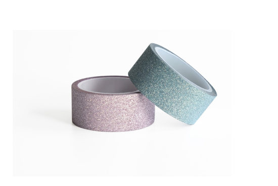 GLITTER TAPE SELF-ADHESIVE BLUE AND PINK