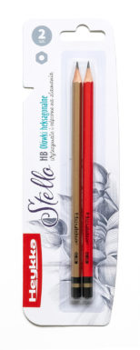 Ołówek heksagonalny Stello HB 2 sztuki - czerwony i złoty