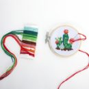 Mini zestaw do haftu krzyżykowego - Kaktus