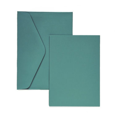 Card base A6+C6 for creation of invitations green