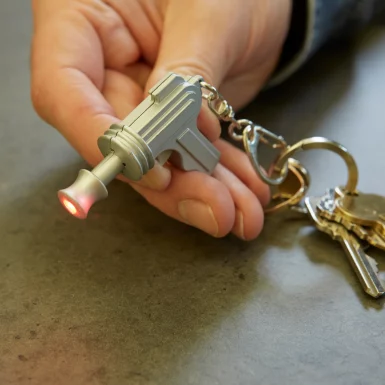 Space Gun LED & Sound Keychain