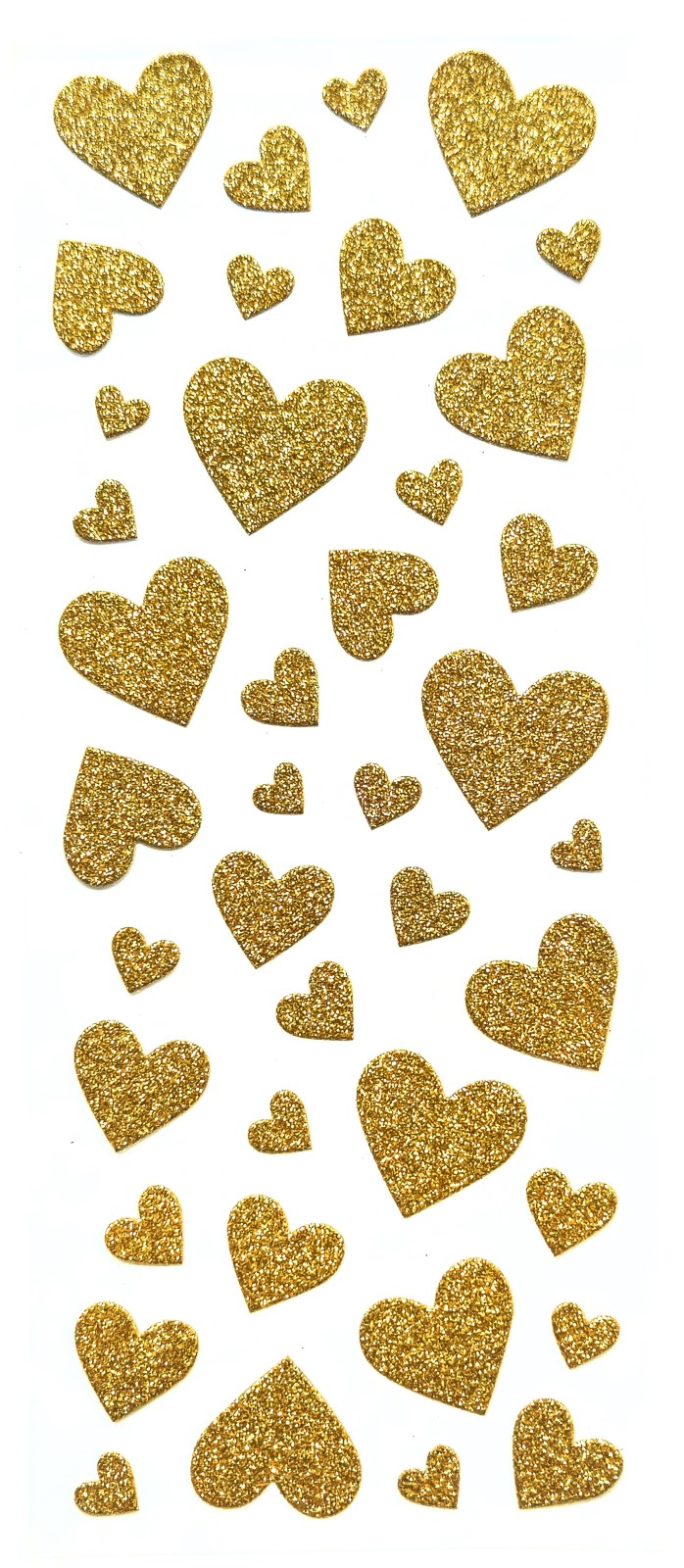 Stickers SHIMMERING HEARTS gold