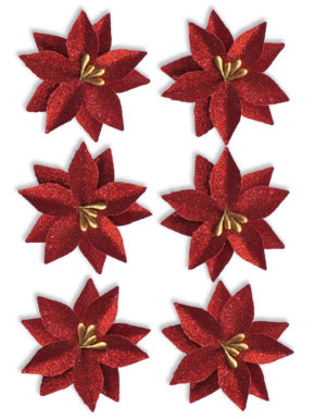 Paper flowers POINSETTIA red