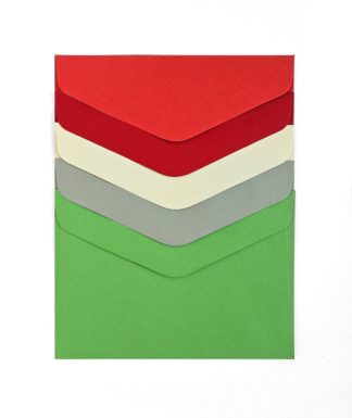 Envelope C6 Smooth mix red and green