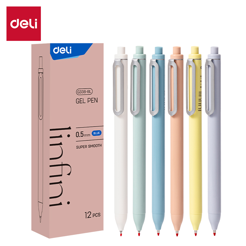 Długopis żelowy Super Smooth Deli Linfini EG338-BL niebieski wkład