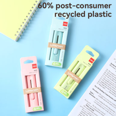 Nożyk biurowy mini Deli EM410 LonGreen