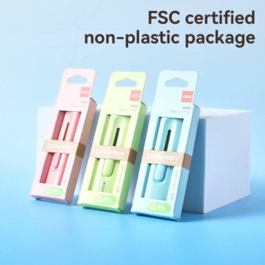 Nożyk biurowy mini Deli EM410 LonGreen