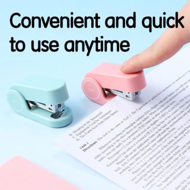 Zszywacz mini Deli EM413 LonGreen